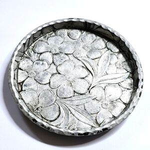 Everlast Forged Aluminum Dogwood Floral Coaster, Trinket Dish